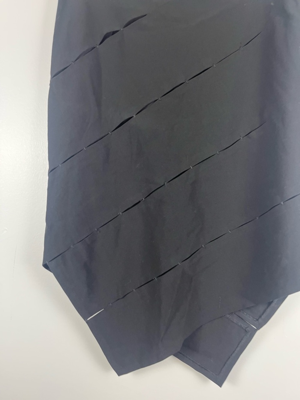 Proenza Schoule wool silk blend black asymmetrical handkerchief hem skirt size 6 - Picture 5 of 11